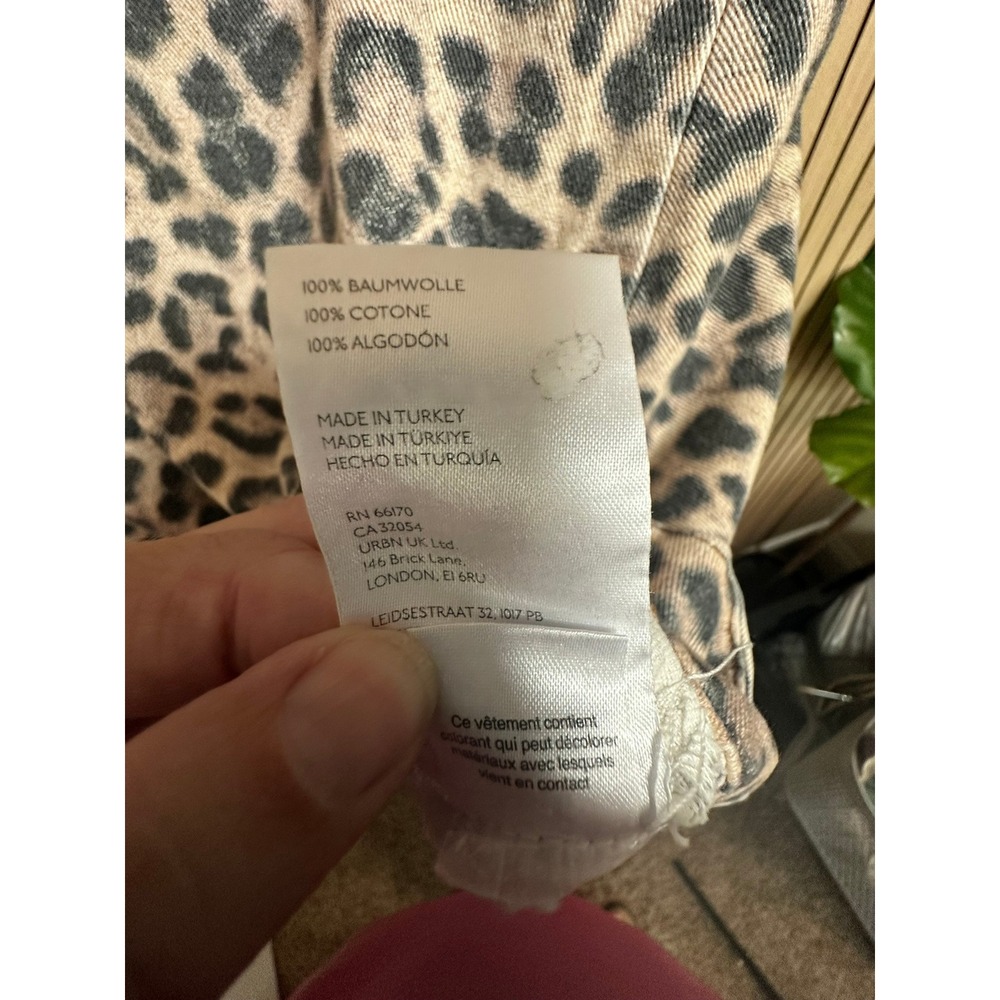 024 Maeve Anthropologie Jeannie Leopard Print Dress Cotton Mini (L, EUC) - Picture 7 of 7